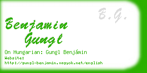 benjamin gungl business card